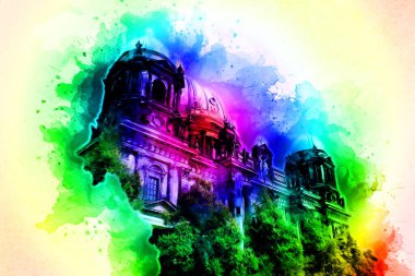 Berlin sanat eskizi çizimi eğlenceli tasarım antika retro