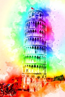 Roma İtalya sanatı eskiz çizimi eğlenceli tasarım antika retro