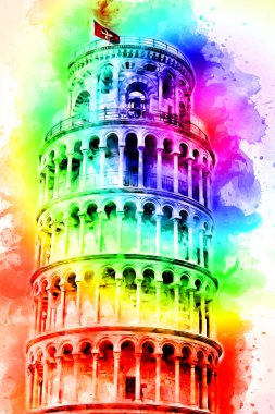 Roma İtalya sanatı eskiz çizimi eğlenceli tasarım antika retro