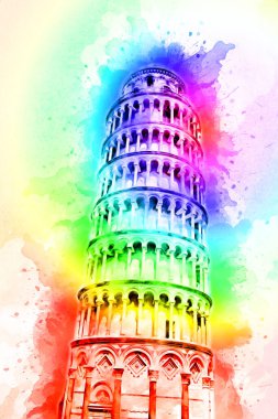 Roma İtalya sanatı eskiz çizimi eğlenceli tasarım antika retro