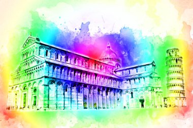 Roma İtalya sanatı eskiz çizimi eğlenceli tasarım antika retro