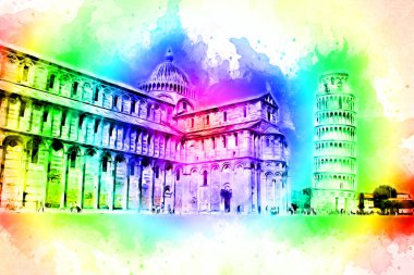 Roma İtalya sanatı eskiz çizimi eğlenceli tasarım antika retro