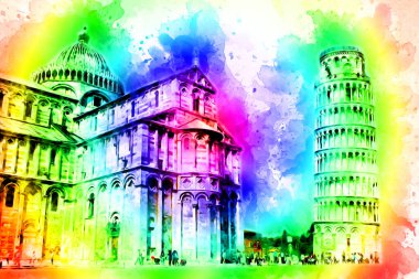 Roma İtalya sanatı eskiz çizimi eğlenceli tasarım antika retro