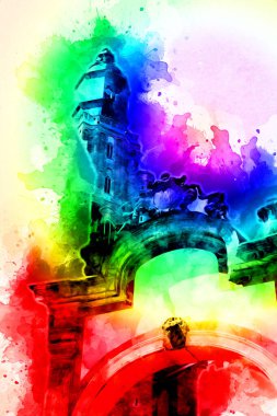 Wroclaw City Poland antika sanat eskizi çizimi