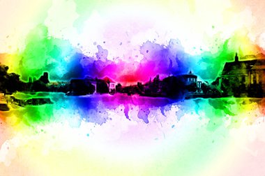 Wroclaw City Poland antika sanat eskizi çizimi