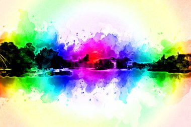 Wroclaw City Poland antika sanat eskizi çizimi