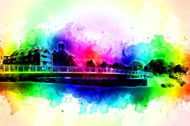 Wroclaw City Poland antika sanat eskizi çizimi