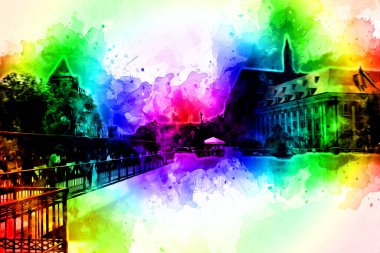 Wroclaw City Poland antika sanat eskizi çizimi