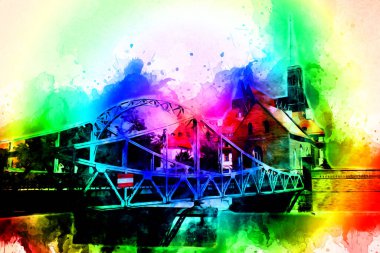 Wroclaw City Poland antika sanat eskizi çizimi