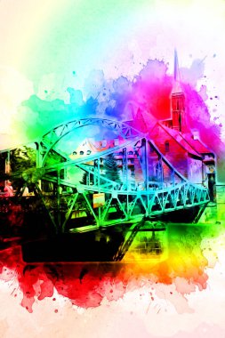 Wroclaw City Poland antika sanat eskizi çizimi