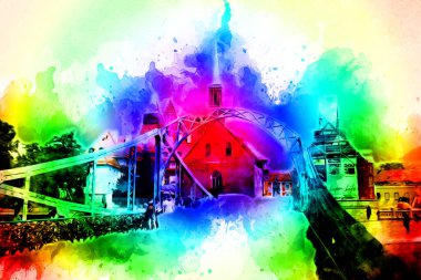 Wroclaw City Poland antika sanat eskizi çizimi