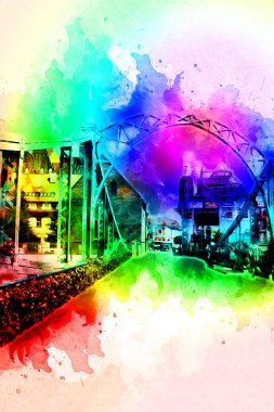 Wroclaw City Poland antika sanat eskizi çizimi