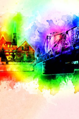 Wroclaw City Poland antika sanat eskizi çizimi