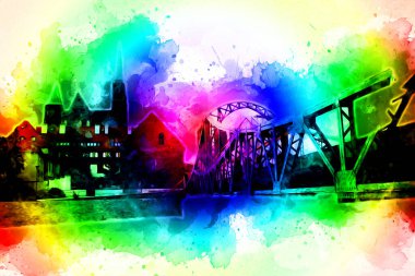 Wroclaw City Poland antika sanat eskizi çizimi