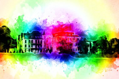 Wroclaw City Poland antika sanat eskizi çizimi