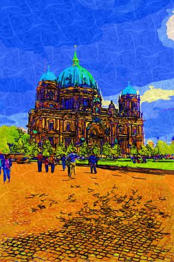 Berlin Katedrali. Berlinli Dom. Berlin, Almanya