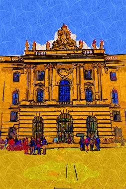 Berlin konut ön cephesi - ev dış eski antika antika