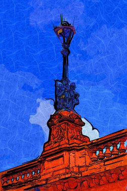 Berlin konut ön cephesi - ev dış eski antika antika