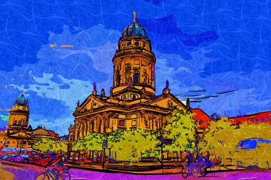 Berlin konut ön cephesi - ev dış eski antika antika