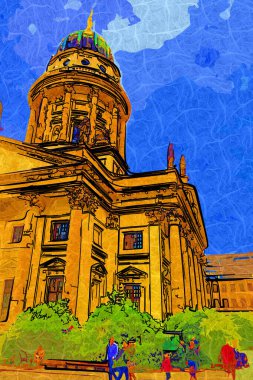 Berlin konut ön cephesi - ev dış eski antika antika