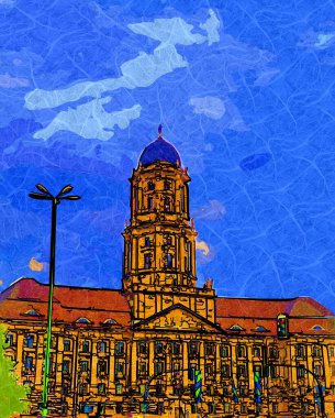 Berlin konut ön cephesi - ev dış eski antika antika