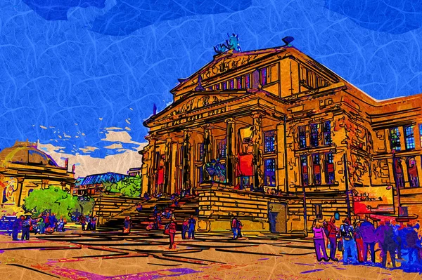 Berlin konut ön cephesi - ev dış eski antika antika