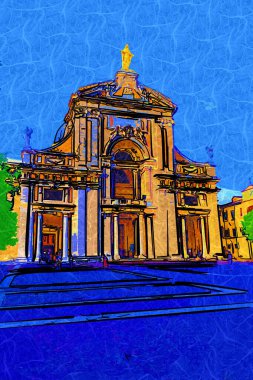 Assisi yakınlarındaki Santa Maria degli Angeli Bazilikası 'na bakın.