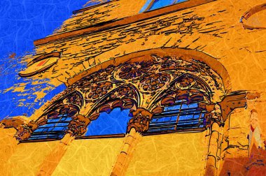 Eski şehir Firenze İtalya 'nın merkezinde mimar ve restoranlar