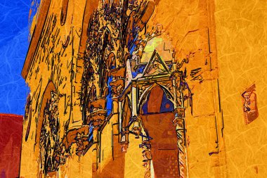 Eski şehir Firenze İtalya 'nın merkezinde mimar ve restoranlar