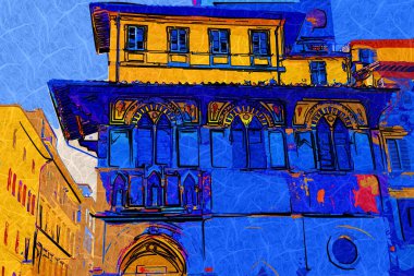 Palazzo Vecchio ile Piazza della Signoria, Floransa, İtalya