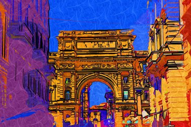 Palazzo Vecchio ile Piazza della Signoria, Floransa, İtalya