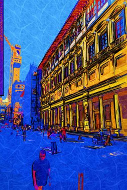 Palazzo Vecchio ile Piazza della Signoria, Floransa, İtalya