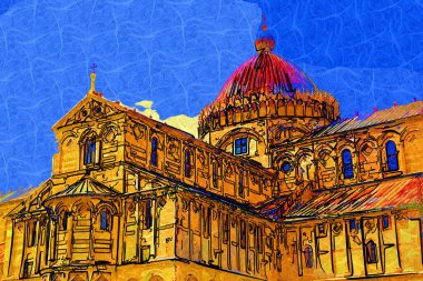 Pisa Piazza Miracoli İtalya Kulesi Kilisesi