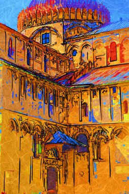 Pisa Piazza Miracoli İtalya Kulesi Kilisesi