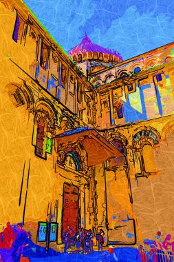 Pisa Piazza Miracoli İtalya Kulesi Kilisesi