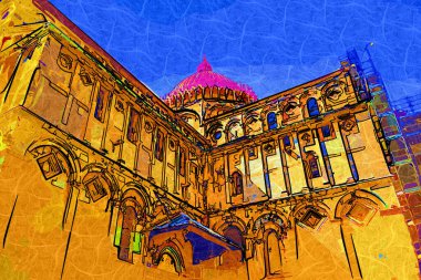 Pisa Piazza Miracoli İtalya Kulesi Kilisesi