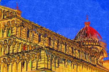 Pisa Piazza Miracoli İtalya Kulesi Kilisesi