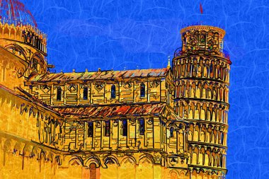 Pisa Piazza Miracoli İtalya Kulesi Kilisesi