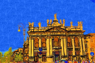 Roma Laterano 'daki Basilica di San Giovanni Papa' nın resmi kutsal yeri. Roma, İtalya