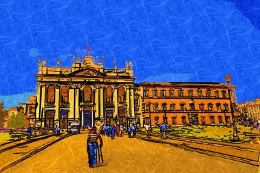 Roma Laterano 'daki Basilica di San Giovanni Papa' nın resmi kutsal yeri. Roma, İtalya