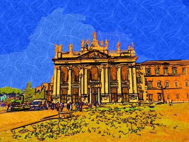 Roma Laterano 'daki Basilica di San Giovanni Papa' nın resmi kutsal yeri. Roma, İtalya