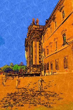 Roma Laterano 'daki Basilica di San Giovanni Papa' nın resmi kutsal yeri. Roma, İtalya