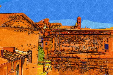 Roman ruins in Rome, Forum  Romanum Italy