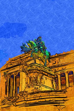 View of the Monument of Victor Emmanuel II at Venezia Squara at sunrise. Rome, Italy