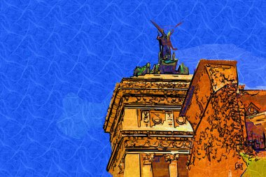 View of the Monument of Victor Emmanuel II at Venezia Squara at sunrise. Rome, Italy