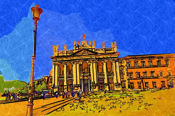 Roma Laterano 'daki Basilica di San Giovanni Papa' nın resmi kutsal yeri. Roma, İtalya