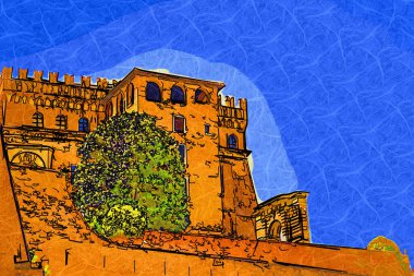 Roma, İtalya 'da pitoresk bir cadde