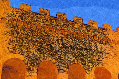 Roma, İtalya 'da pitoresk bir cadde