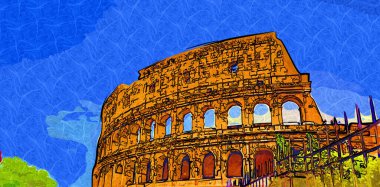 Büyük antika Colosseum Sanat Fotoğrafçılığı Kolezyumu