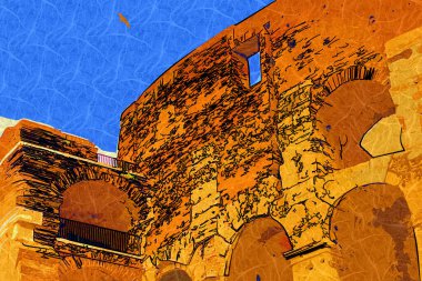 Büyük antika Colosseum Sanat Fotoğrafçılığı Kolezyumu